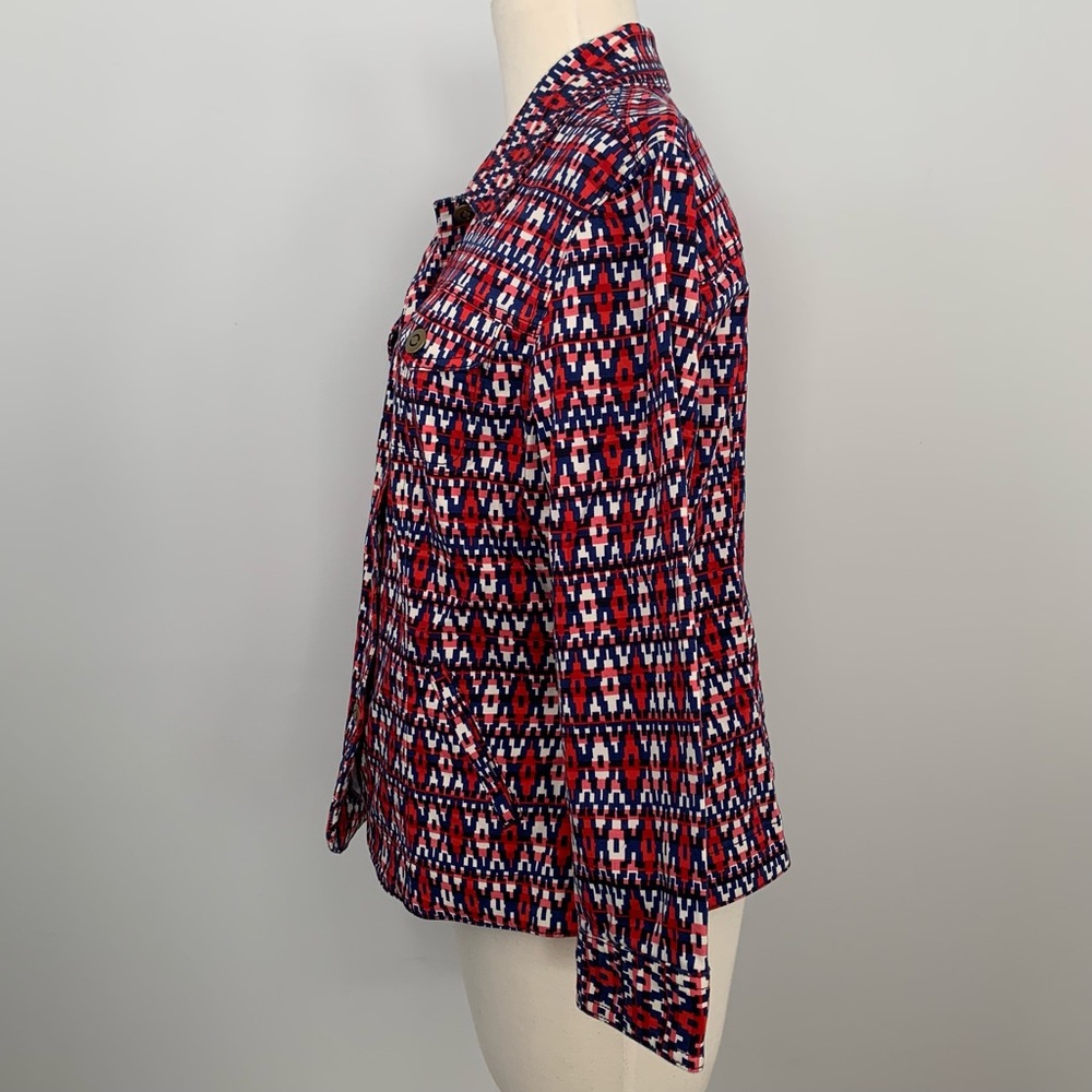 Ruby Rd. Geo Print Cotton Jacket - Picture 5 of 7